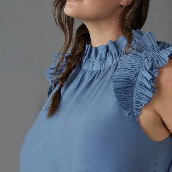 Anthropologie Lucena Tiered Ruffled Maxi Dress